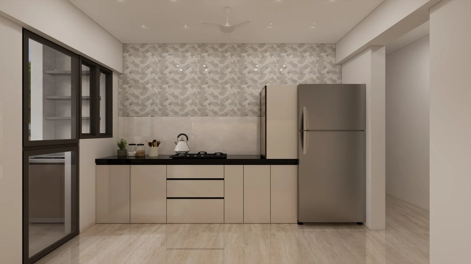 Cocina de apartamento como referencia para una guía de arriendo en Cali